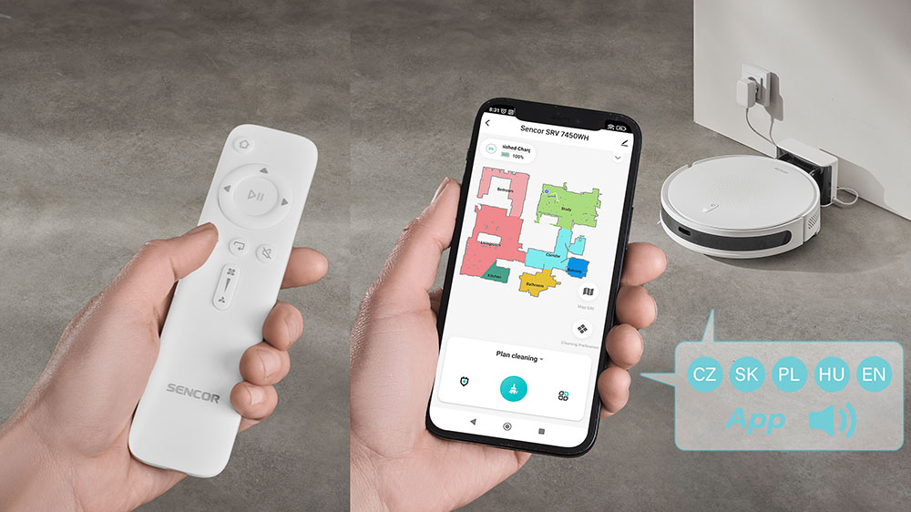 Ovládání přes aplikaci i ovladač