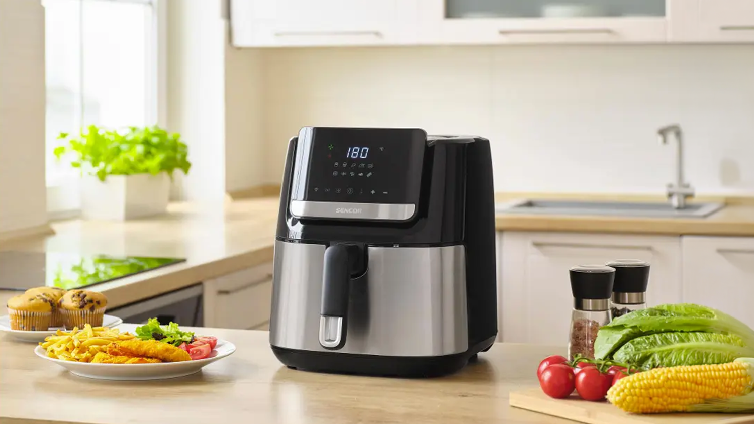 Chytrá horkovzdušná fritéza Sencor SFR 6600SS