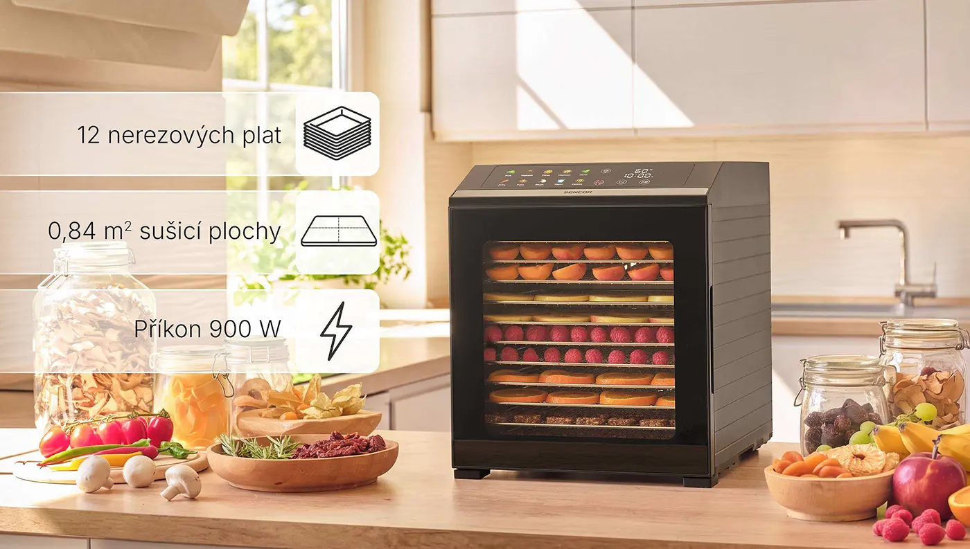 SFD 7300BK Sušička ovoce SENCOR