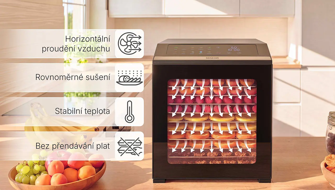 SFD 7300BK Sušička ovoce SENCOR
