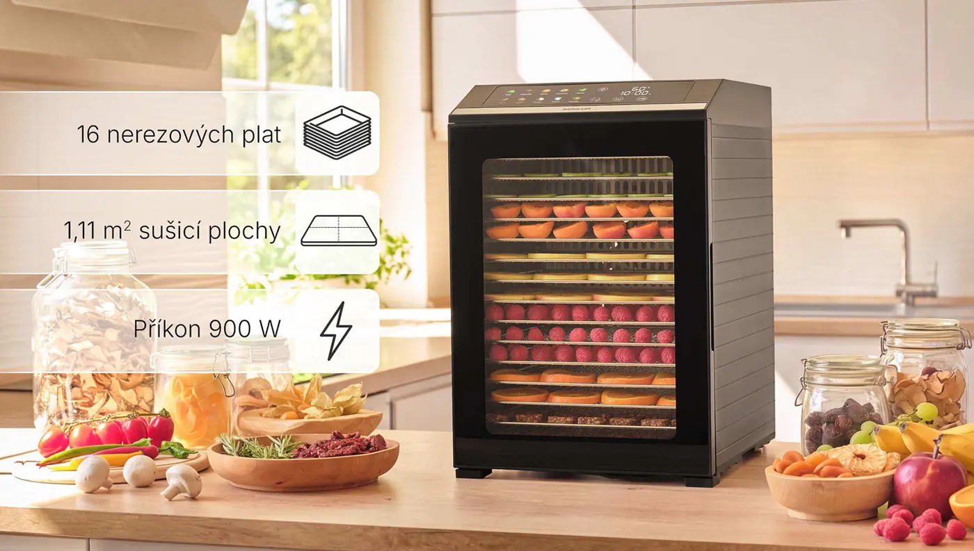 Sušička ovoce SENCOR SFD 8300BK