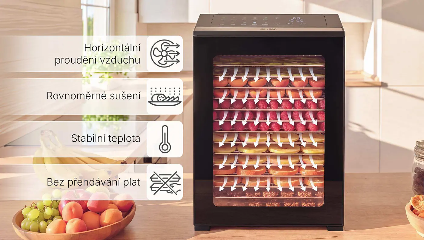 Sušička ovoce SENCOR SFD 8300BK