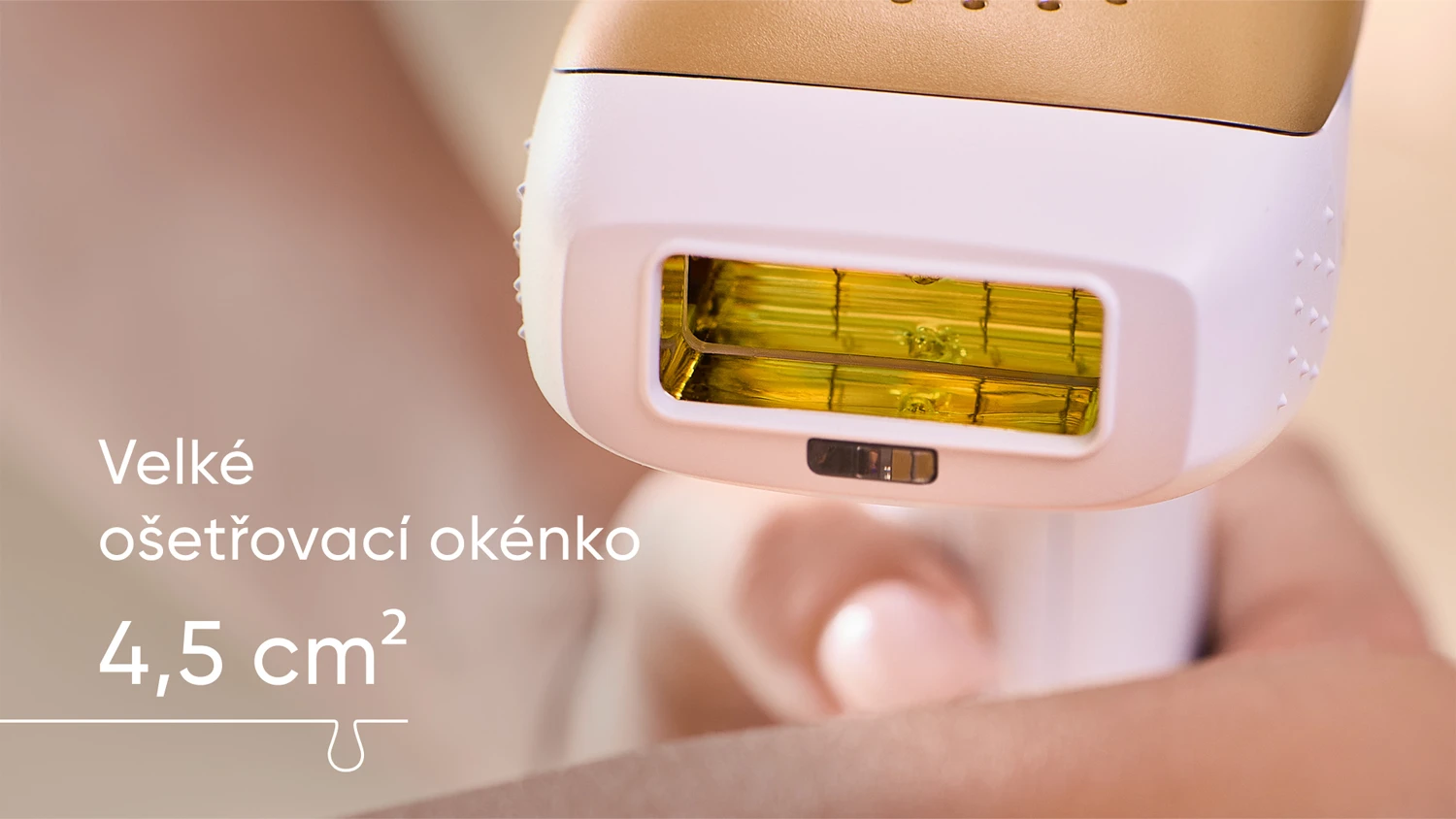 Z&aacute;běr na největ&scaron;&iacute; aplikačn&iacute; ok&eacute;nko IPL epil&aacute;toru Sensica