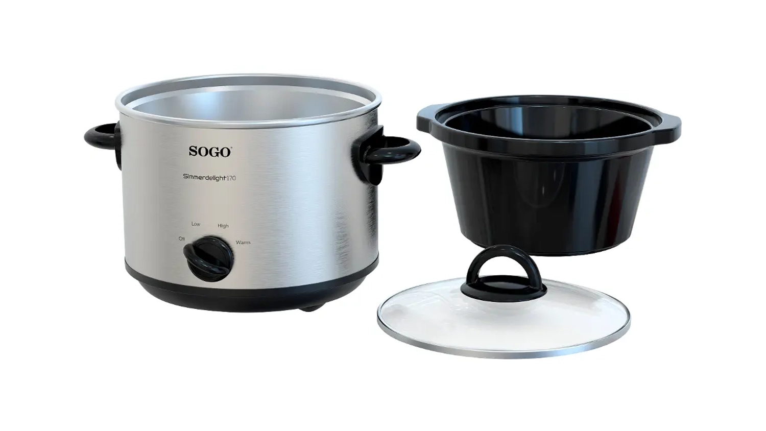 Hrnec na pomal&eacute; vařen&iacute; Sogo SS-10705 rozložen&yacute;