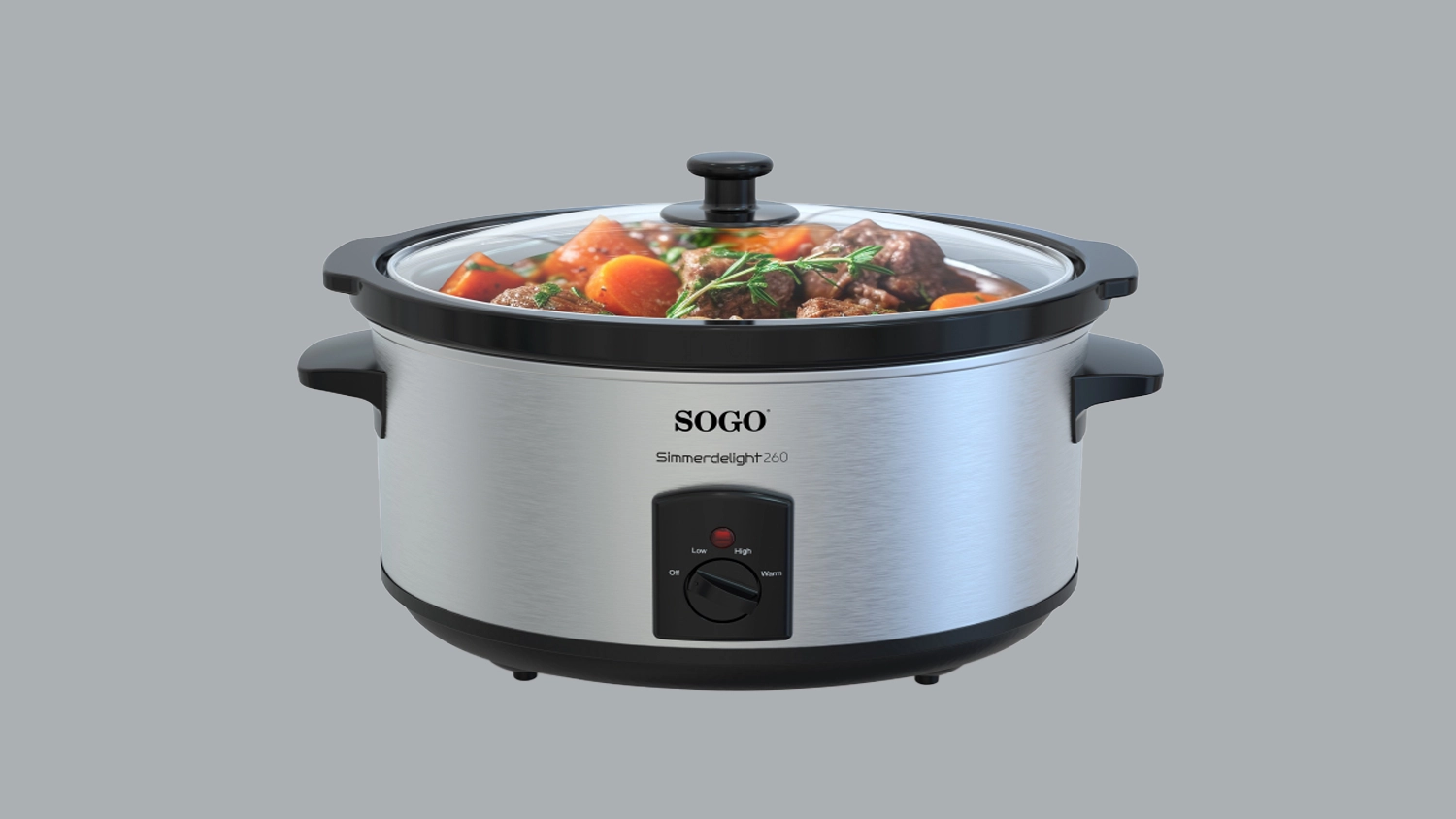 Hrnec na pomalé vaření Sogo SS-10795 plný jídla