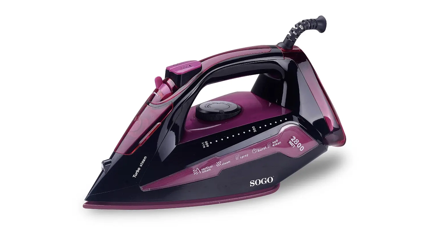 Napařovac&iacute; žehlička Sogo SS-6330-PU v&iacute;nov&aacute; bočn&iacute; pohled