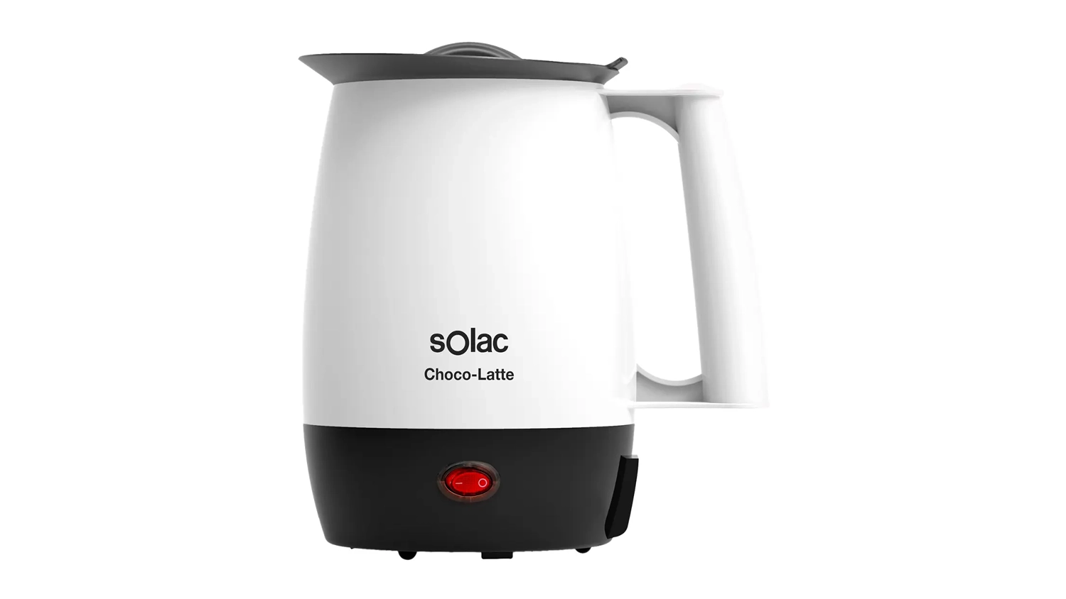 Ohřívač nápojů Solac MH9100 Choco-Latte černo-bílý boční pohled