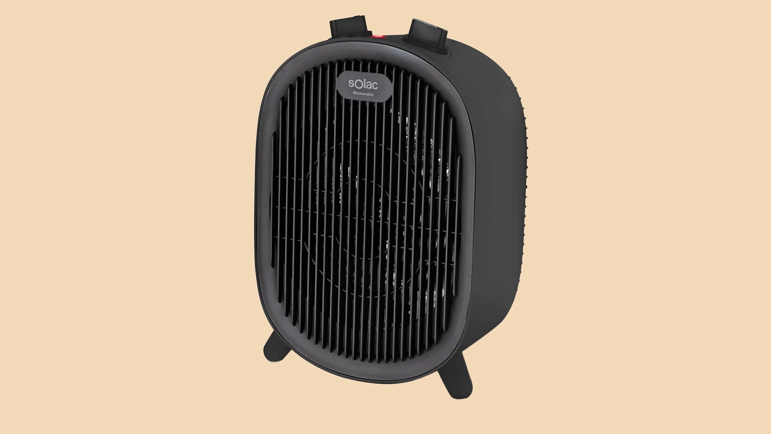 Horkovzdu&scaron;n&yacute; ventil&aacute;tor Solac TV8436 Memorable čern&yacute; &scaron;ikm&yacute; předn&iacute; pohled
