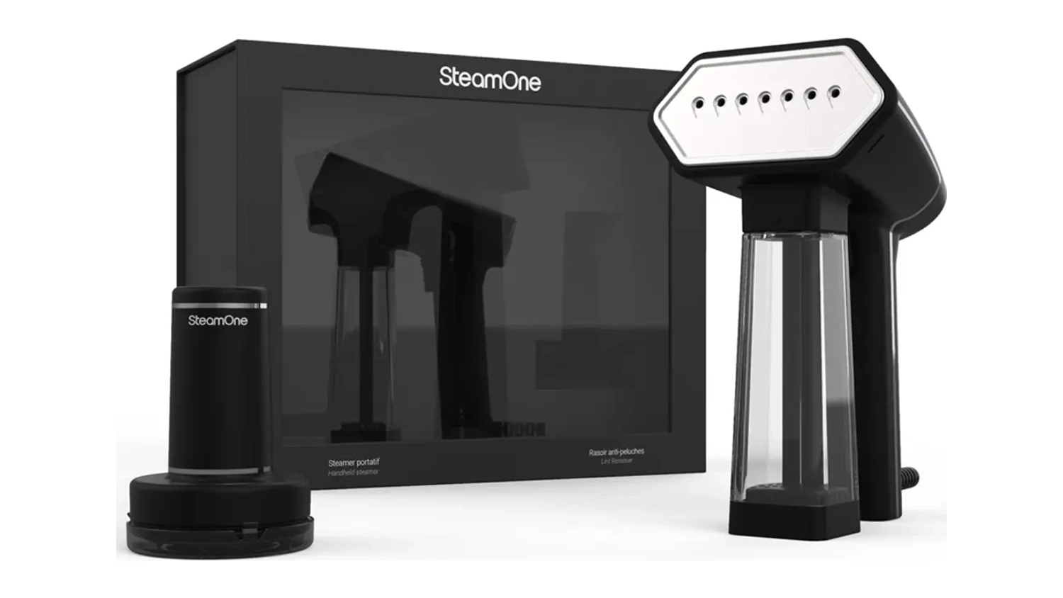 Sada napařovače a odstraňovače žmolků SteamOne SN200B + RP10B v akci