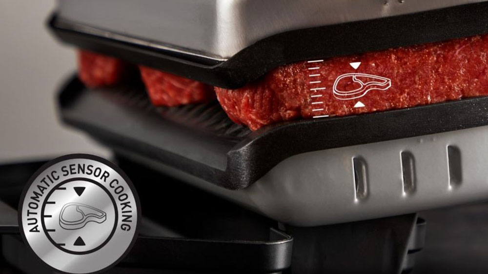 Inteligentní gril Tefal Optigrill+ GC718D10 pečící maso_03