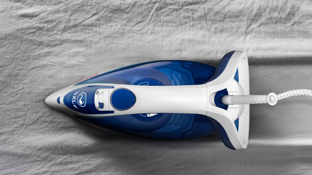 Napařovací žehlička Tefal Steam Irons Easygliss 2 FV5736E0 na látce_03