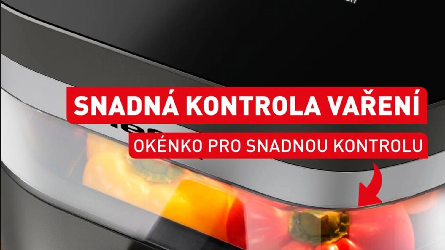Průzorové okénko horkovzdušné fritézy Tefal Easy Fry Infrared EY832HE0
