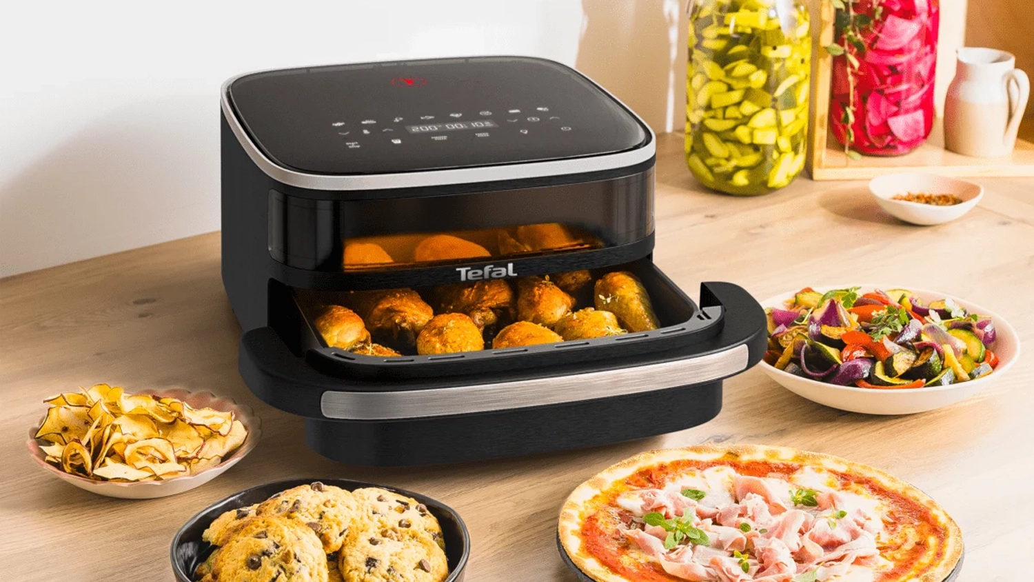 Jídlo a horkovzdušná fritéza Tefal Easy Fry XL Surface FW4018E0