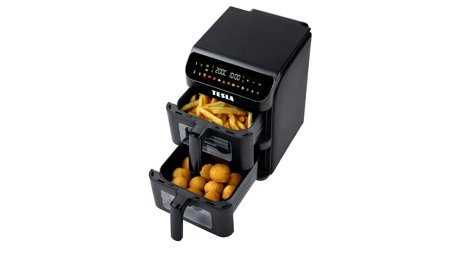 Duální horkovzdušná fritéza TESLA AirCook DualZone Q670 XXL