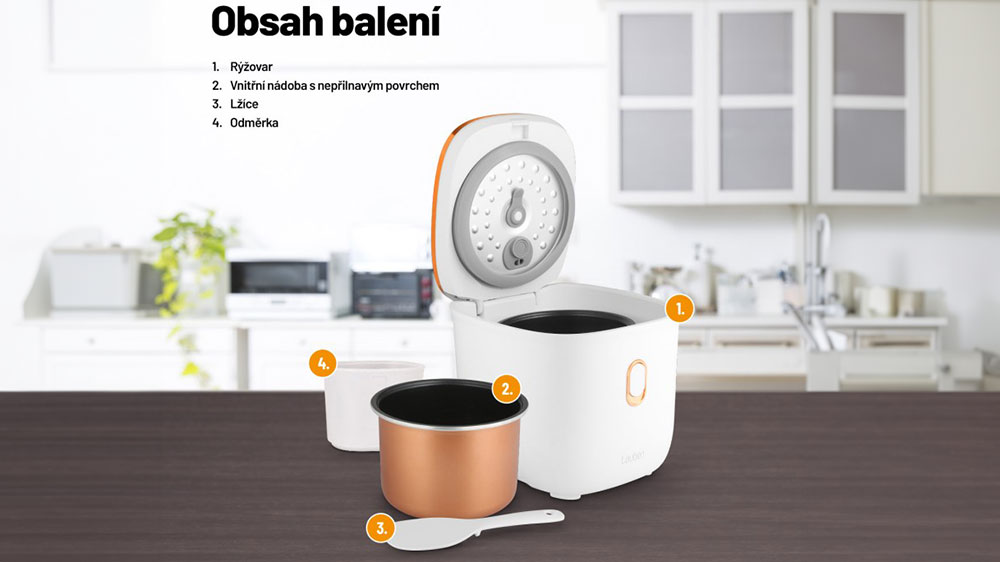 Obsah balení rýžovaru Lauben 1200WR_03