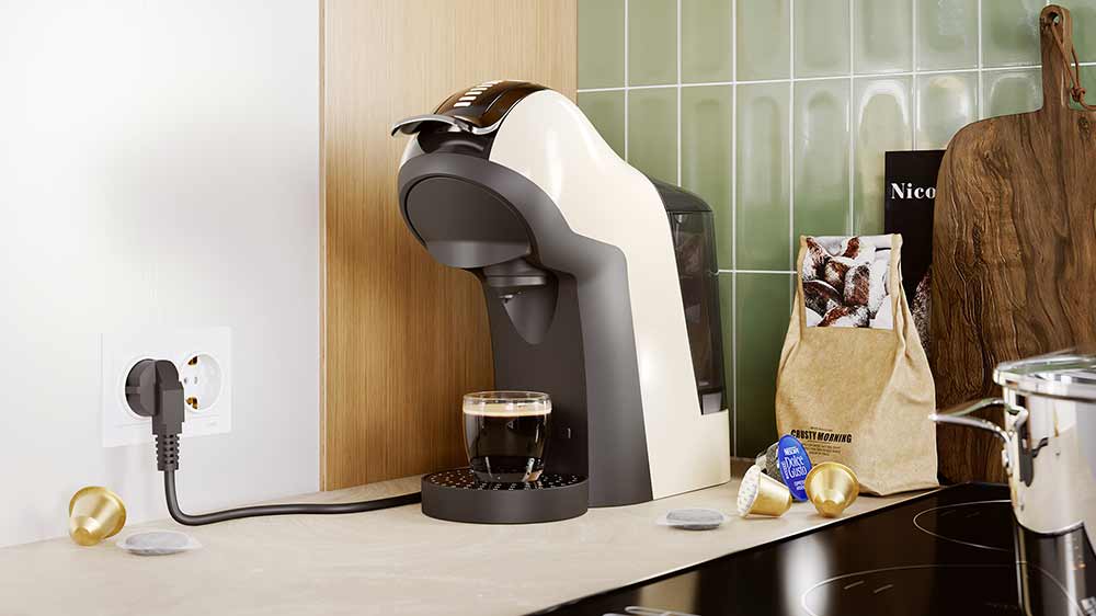 Kávovar Espresso Tristar CM-2301 na kuchyňské lince_02