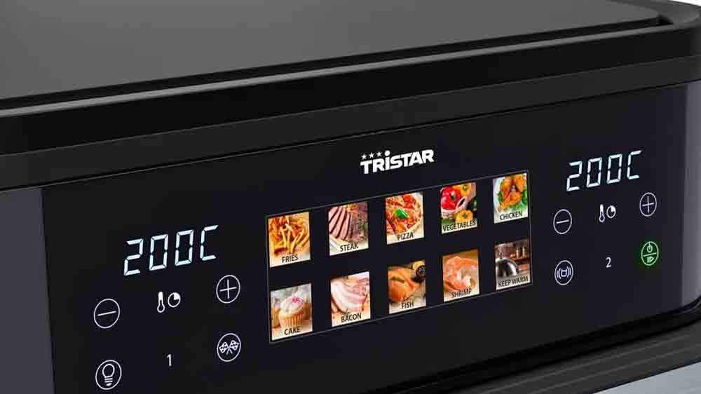 Digitální ovládání horkovzdušné fritézy Tristar Dualzone flex FR-9078_03