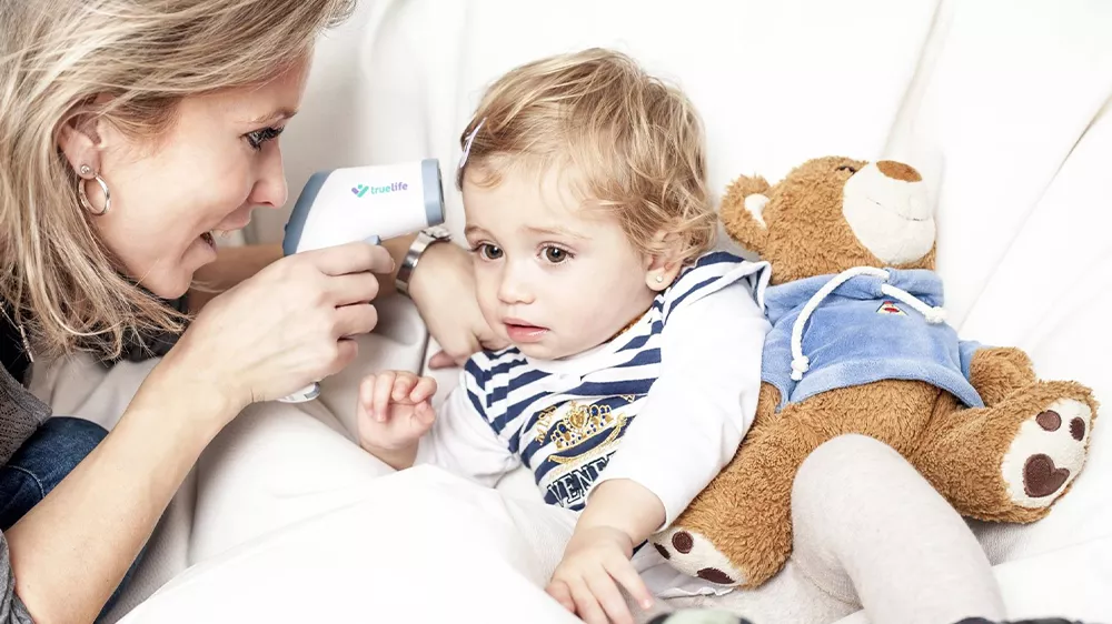 Digit&aacute;ln&iacute; teploměr TRUELIFE Care Q7 blue