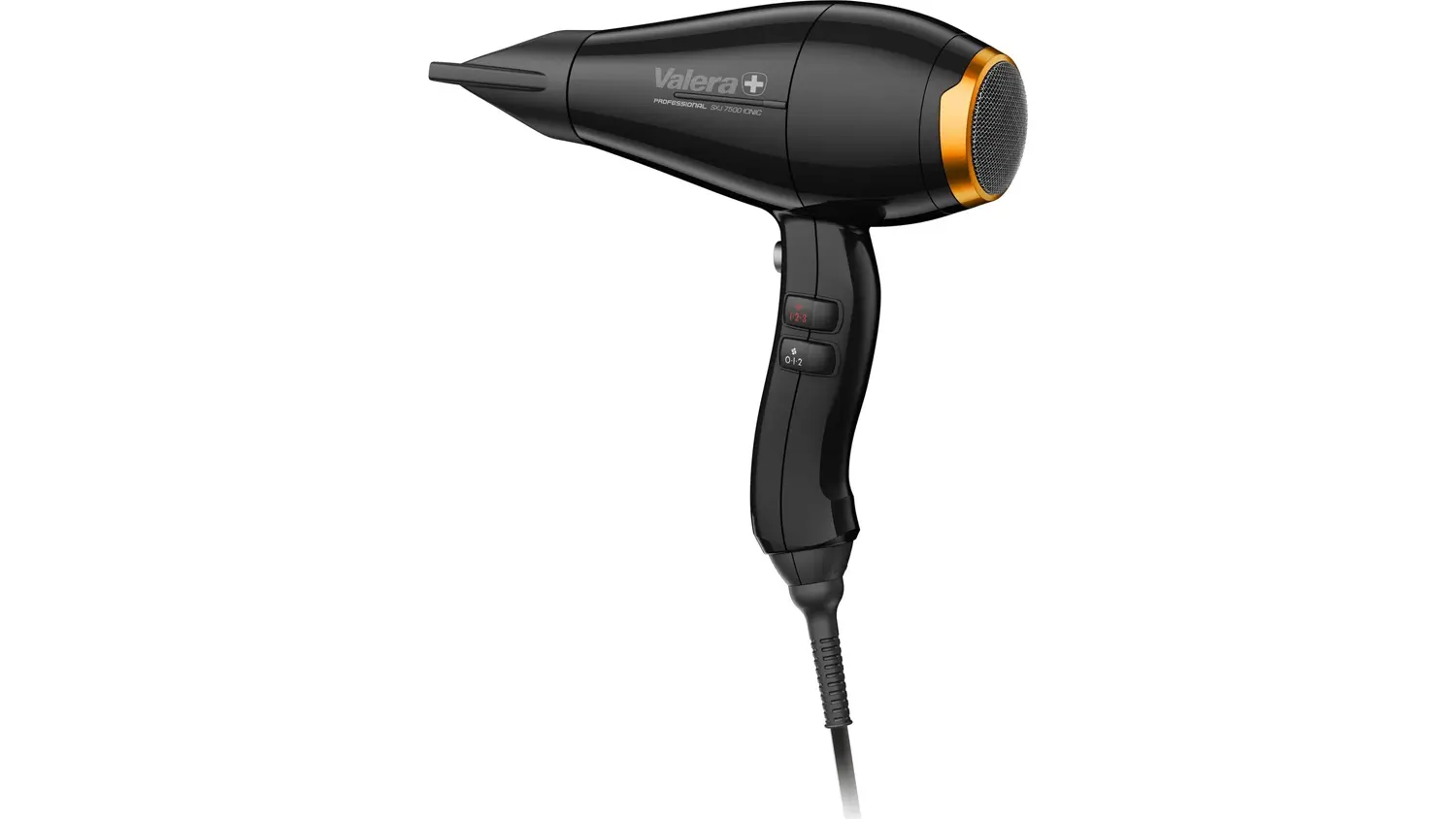 F&eacute;n na vlasy Valera Swiss Silent Jet 7500X čern&yacute; zboku
