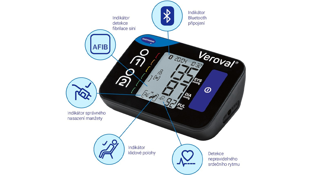 Digitální pažní tlakoměr HARTMANN Veroval compact + connect