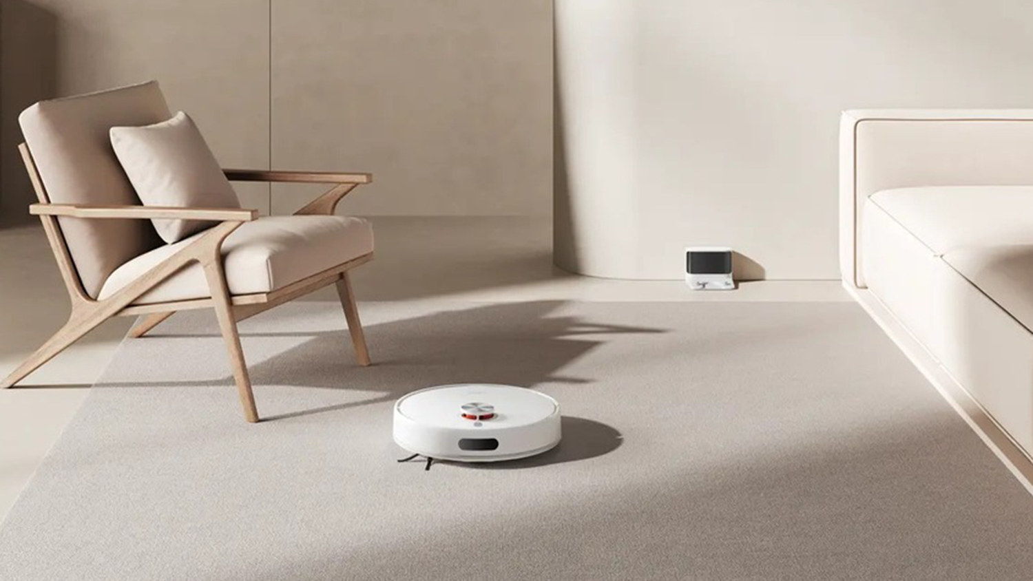 Robotický vysavač Xiaomi Robot Vacuum S40 uklízí v místnosti