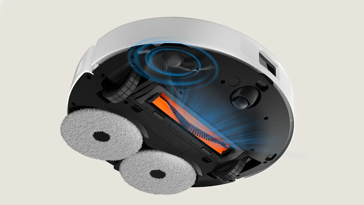 Robotick&yacute; vysavač 2v1 Xiaomi H50 Robot Vacuum zespod