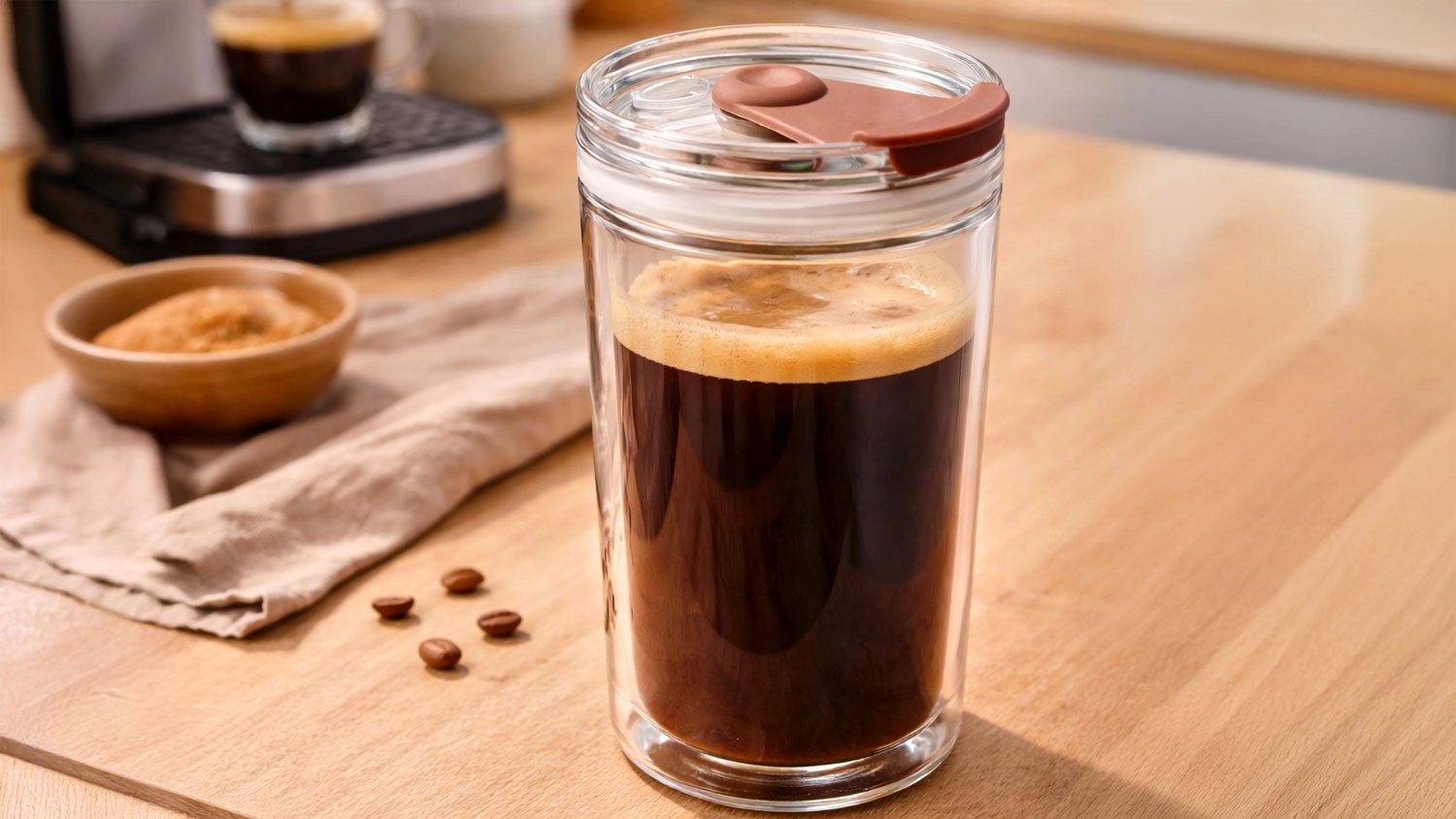 Čerstv&aacute; k&aacute;va v Termo skleničce MAXXO Coffee To Go Slim