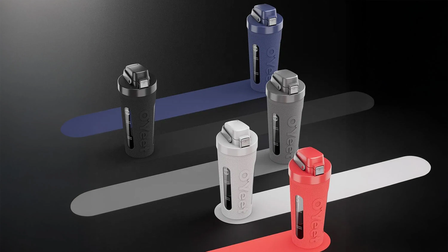 Různé barvy láhve Naipo Oyeet Shaker Bottle