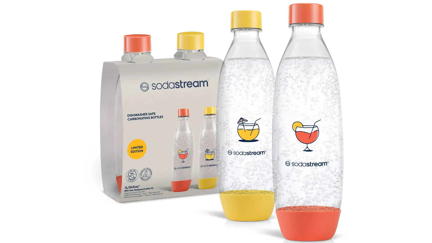 Fľa&scaron;e Sodastream FUSE 2x1L Orange/Yellow