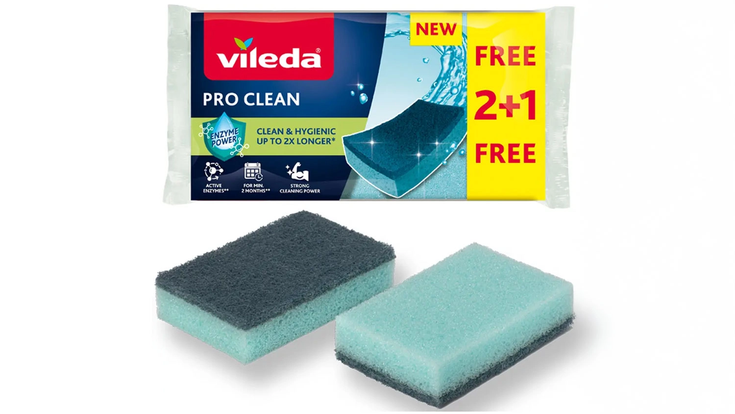 Hubka Vileda Pro Clean 2+1 ks