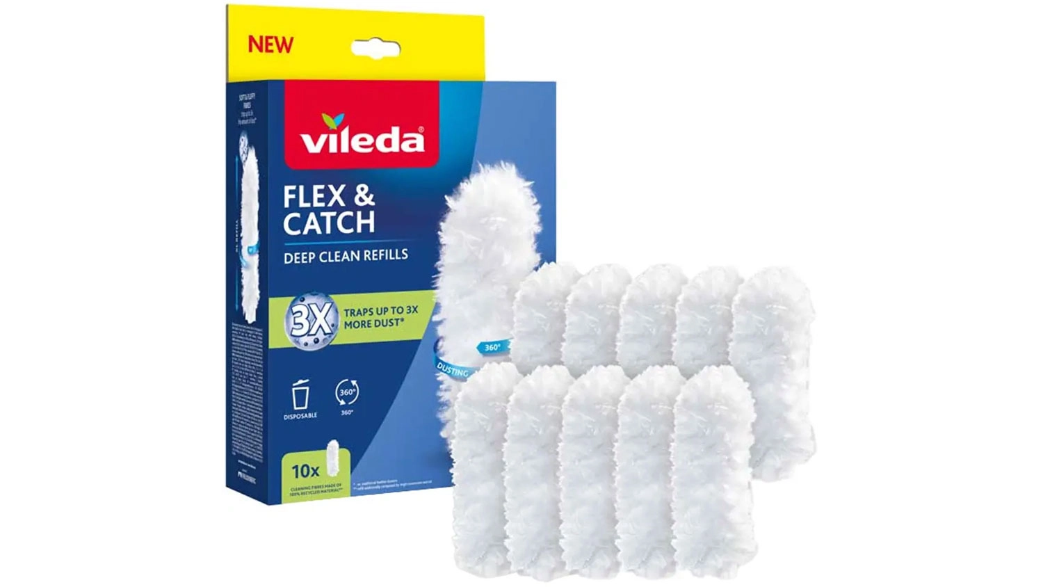 Náhradná prachovka Vileda Flex&Catch Deep Clean Refills 10 ks