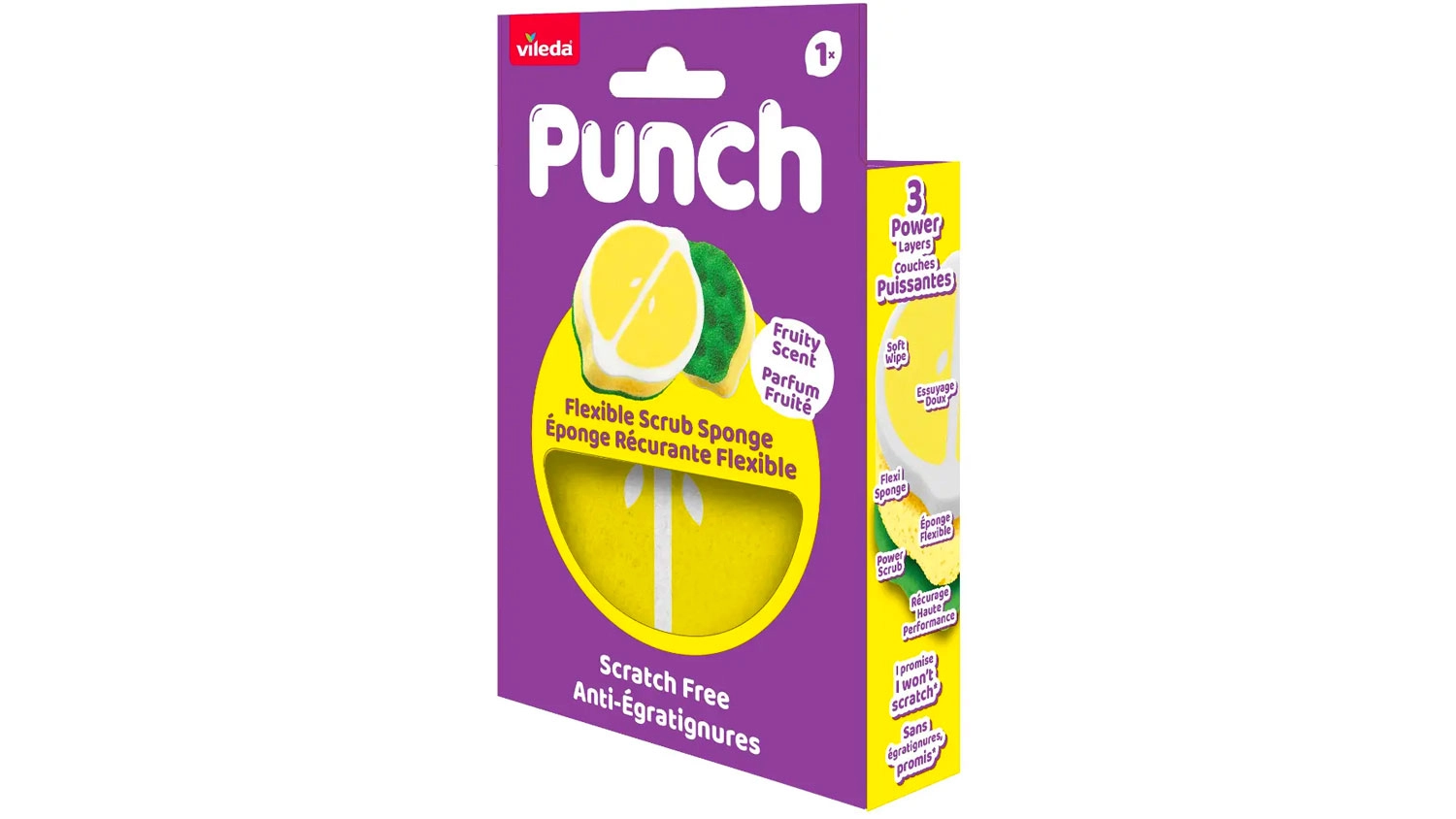 Viacúčelová hubka Vileda Punch Lemon