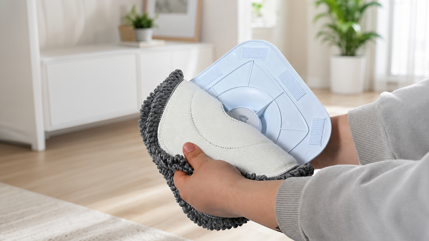 Výmena náhradného mopu Lamart Clean LT8116