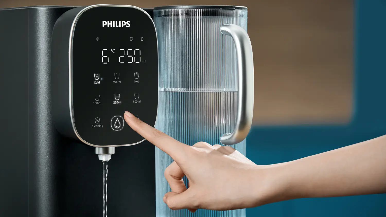 Výběr nastavení výdejníku Philips ADD6912BK/10