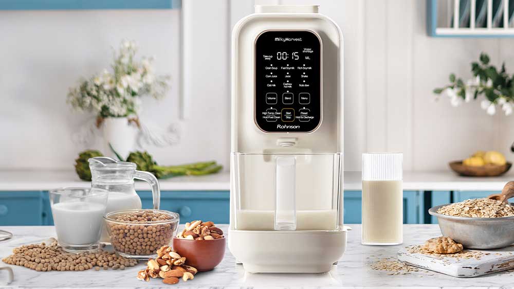 Výrobník rostlinného mléka Rohnson R-5901 MilkyHarvest a suroviny k přípravě pokrmů_03