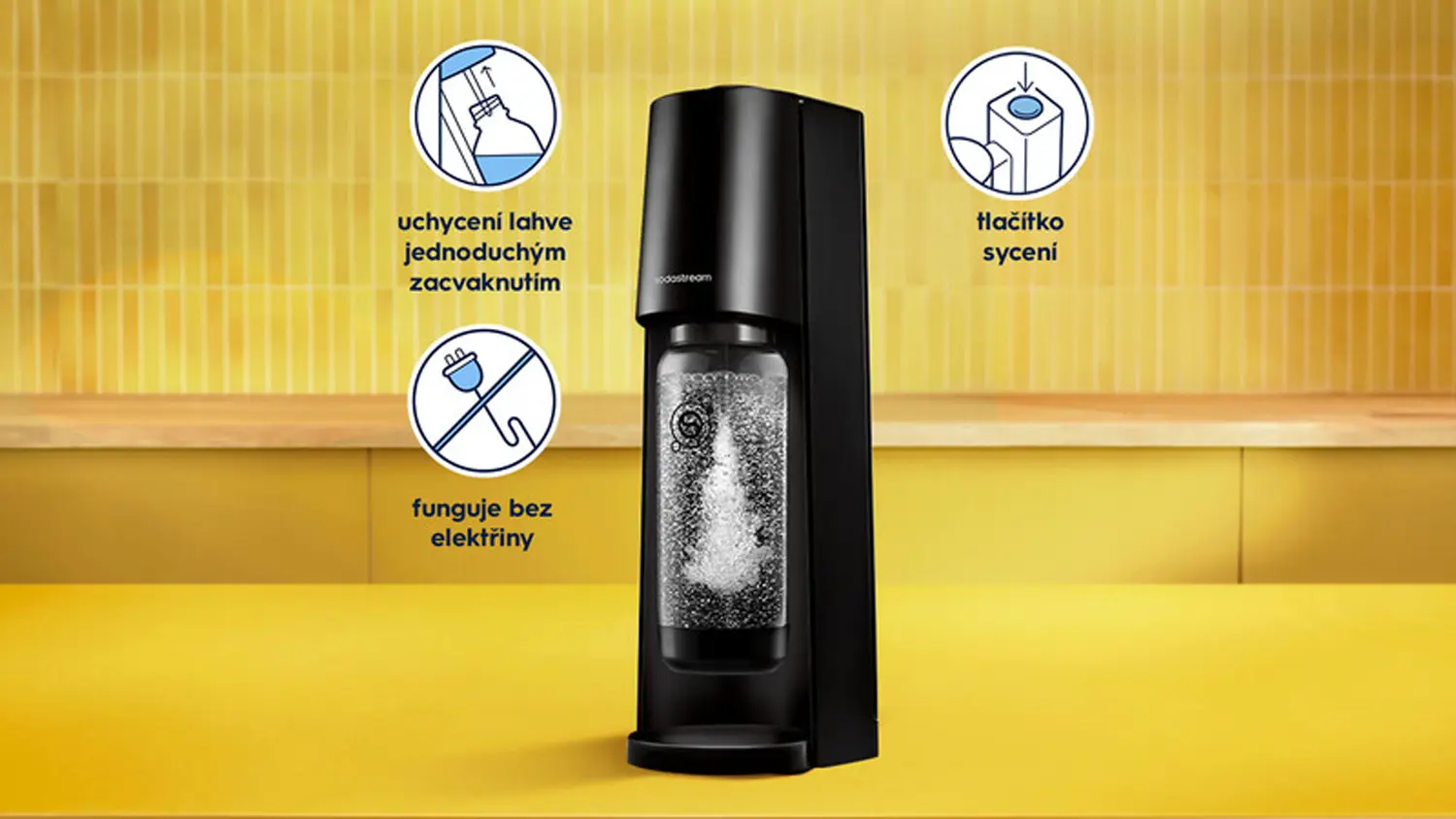Jednoduchá obsluha výrobníku Sodastream CLASSIC