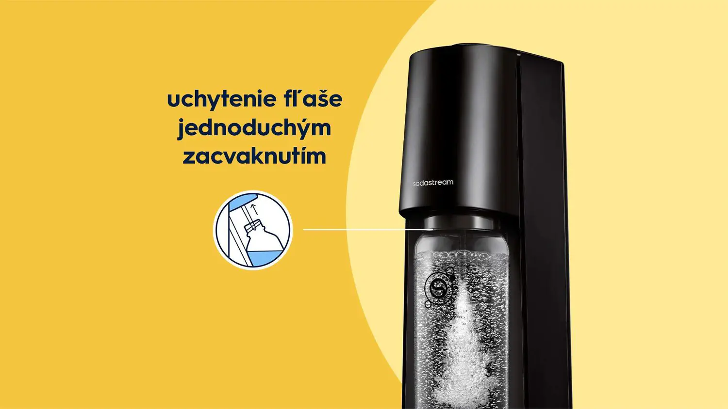 Snadné uchycení lahve