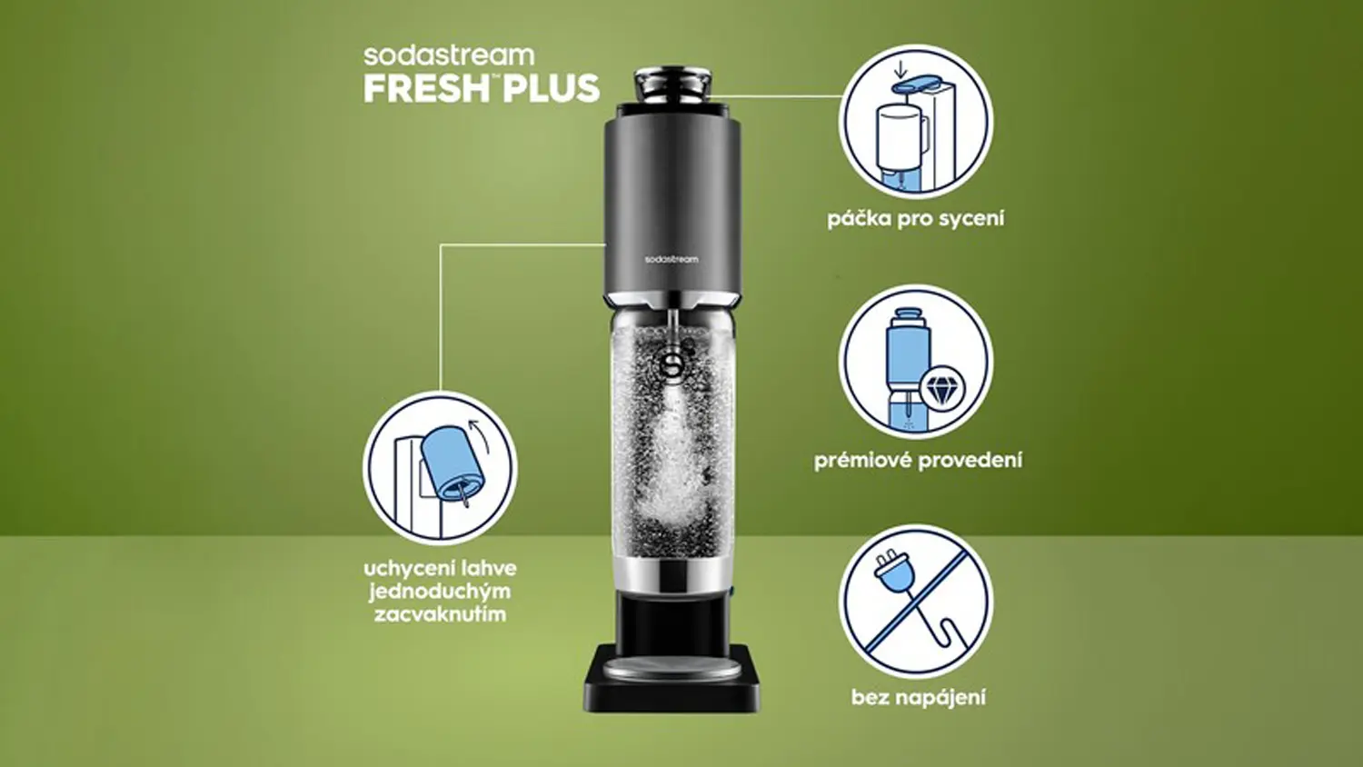 Hlavn&iacute; parametry v&yacute;robn&iacute;ku sody SodaStream Fresh Plus Black