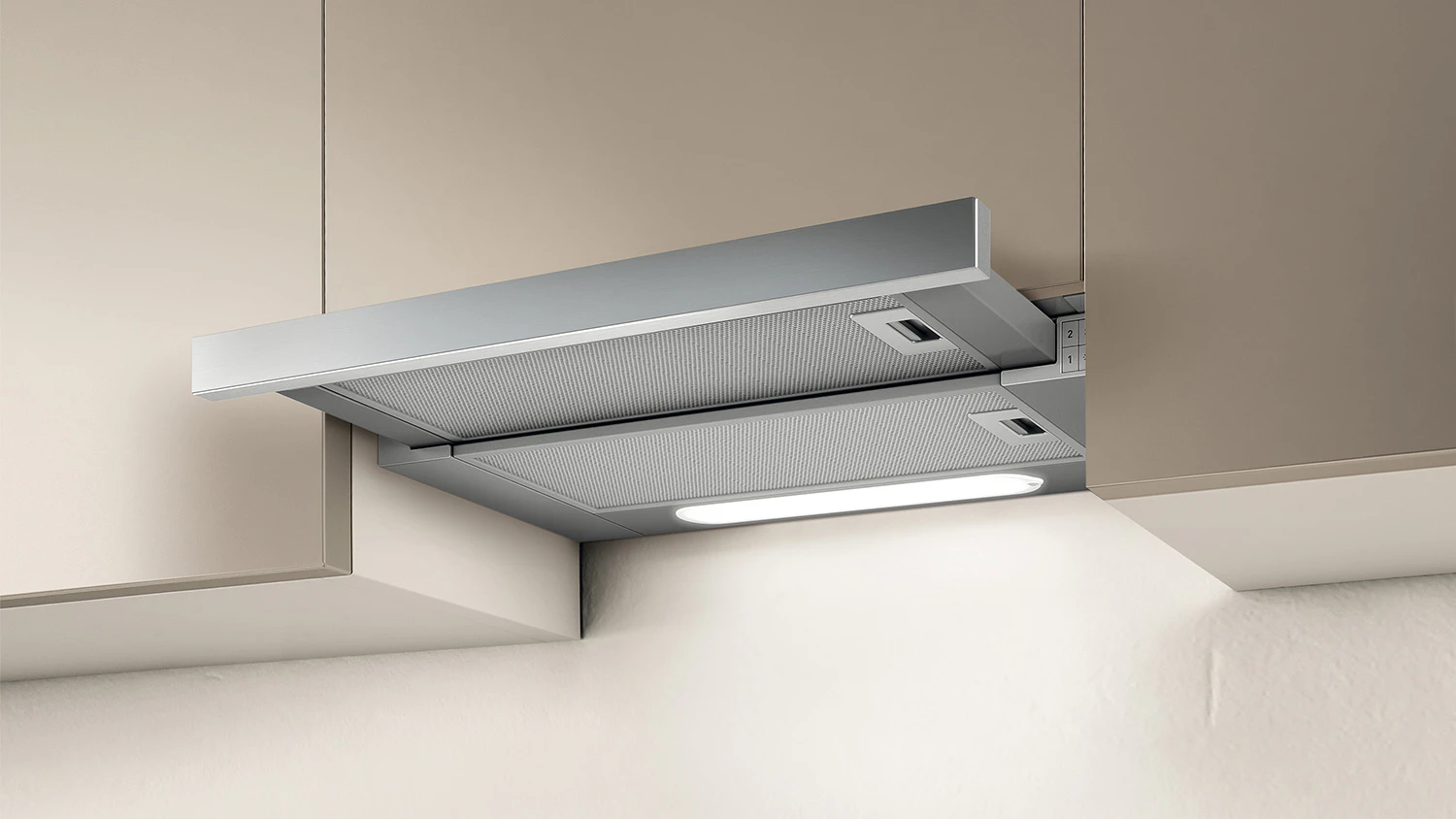 Výsuvná digestoř Elica ELITE 14 LUX GRVT/A/60 v kuchyni