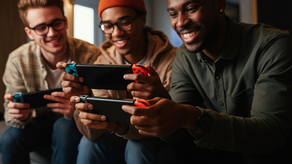 Tři muži hrají na konzoli Nintendo_02