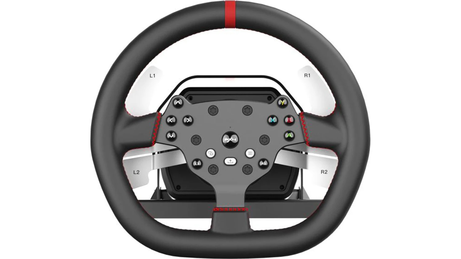 Pohľad spredu na volant zo setu PXN V10 ULTRA