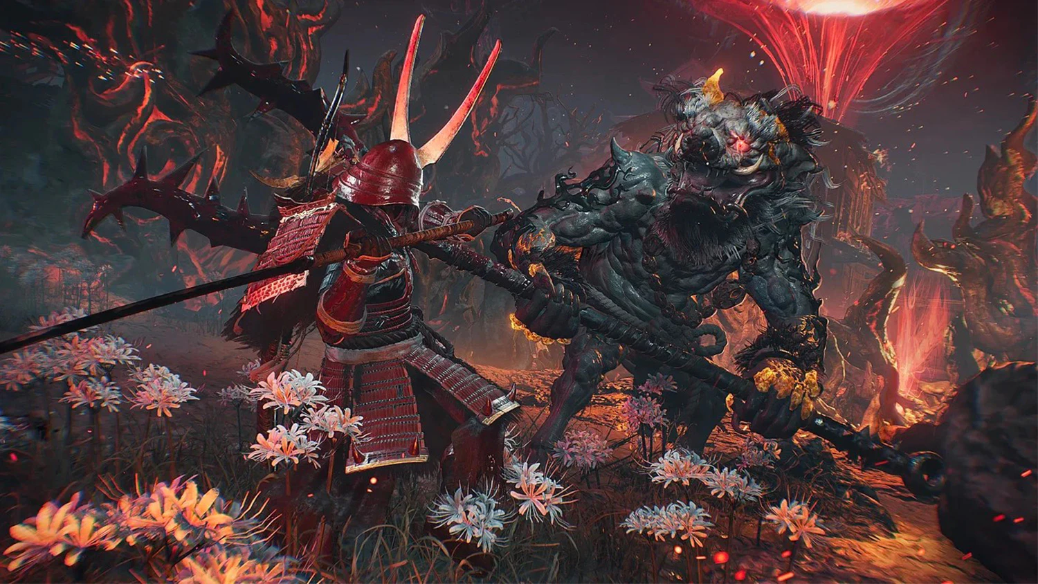 Záber z hry NIOH 3 – boj s démonom