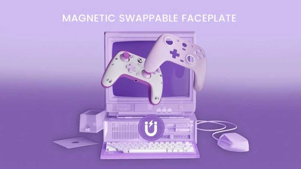 Magnetický vyměnitelný přední kryt u herního ovladače GameSir G7 SE Dynamic Blue Xbox_02