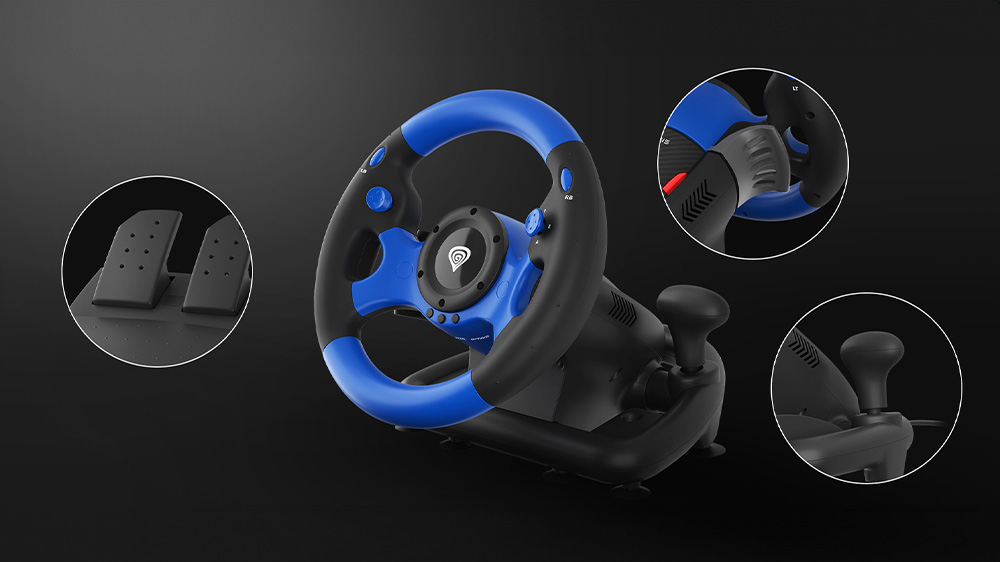 ALT: Detaily volantu s pedály Genesis Seaborg 350_02