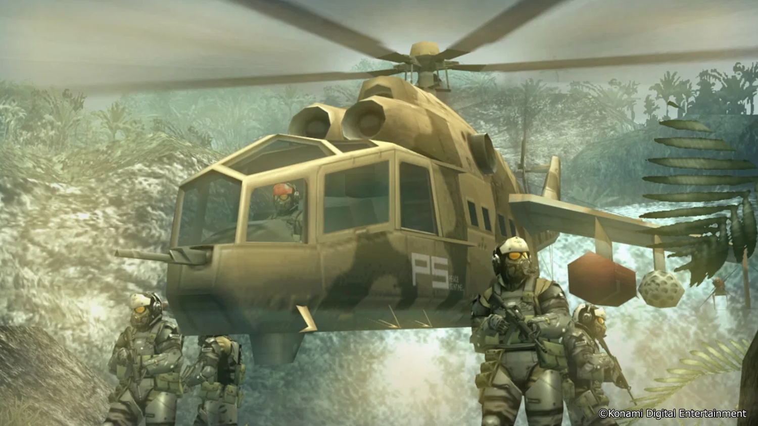 Z&aacute;běr ze hry Metal Gear Solid Master Collection Volume 2 s vrtuln&iacute;kem
