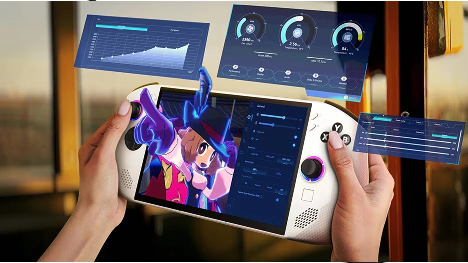 Človek drží konzolu Lenovo Legion Go S 8