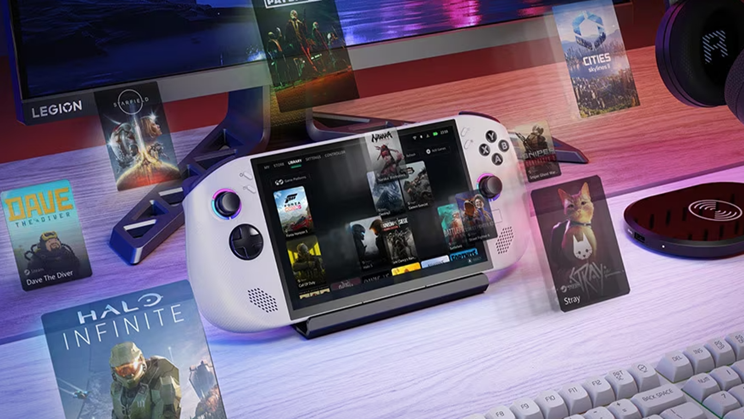 Vizualizace her kolem konzole Lenovo Legion Go S 8