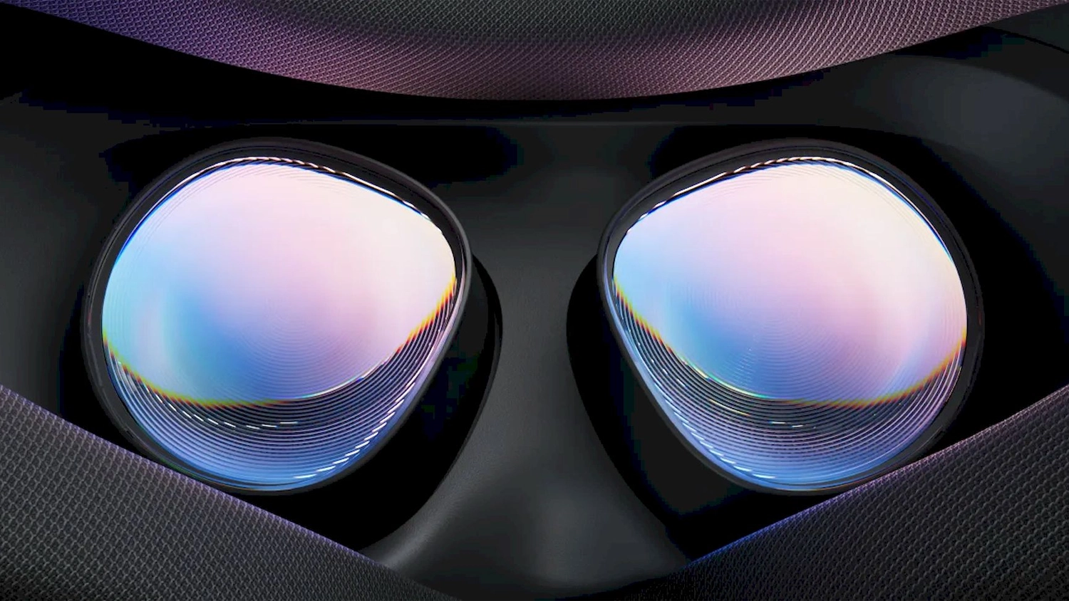 VR brýle Meta Quest 3S – vnitřní pohled na čočky