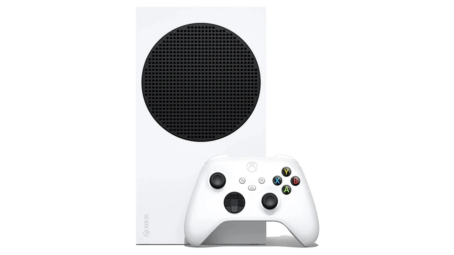 Xbox Series S &ndash; pohľad na konzolu s ovl&aacute;dačom