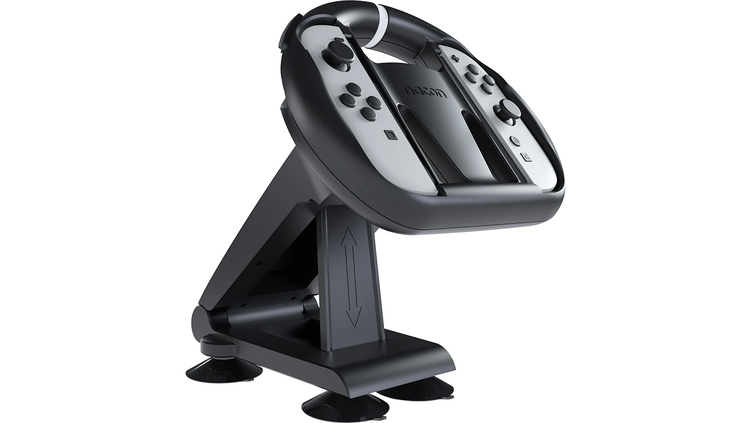 Nacon Skládací závodní volant pro Nintendo Switch 2 černý boční pohled